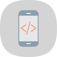 App Development Flat Curve Icon Design vector