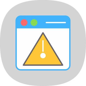 Error Flat Curve Icon Design vector