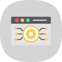 Website Algorithm Flat Curve Icon Design vector