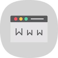 Www Flat Curve Icon Design vector