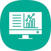 Dashboard Glyph Curve Icon Design vector