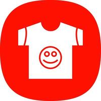 T Shirt Glyph Curve Icon Design vector