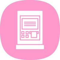 Atm Glyph Curve Icon Design vector