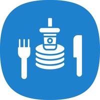 Tableware Glyph Curve Icon Design vector