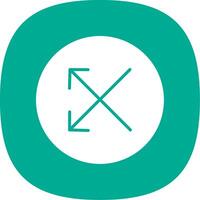 Split Glyph Curve Icon Design vector