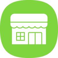 Supermarket Glyph Curve Icon Design vector