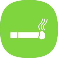 Cigarette Glyph Curve Icon Design vector