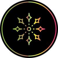 Firework Line Gradient Due Color Icon Design vector