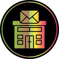 Post Office Glyph Due Color Icon Design vector