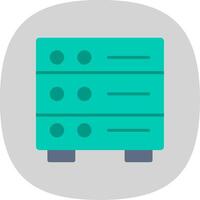 Database Center Flat Curve Icon Design vector