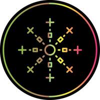 Firework Line Gradient Due Color Icon Design vector