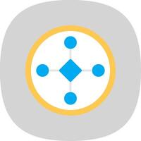 Connect Flat Curve Icon Design vector