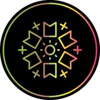 Firework Line Gradient Due Color Icon Design vector