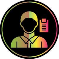 Manager Glyph Due Color Icon Design vector