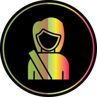 Passenger Glyph Due Color Icon Design vector