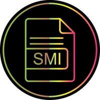 smi archivo formato línea degradado debido color icono diseño vector