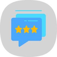 Feedback Chat Flat Curve Icon Design vector