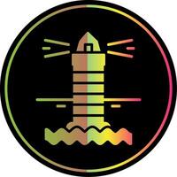 Lighthouse Glyph Due Color Icon Design vector