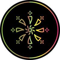 Firework Line Gradient Due Color Icon Design vector