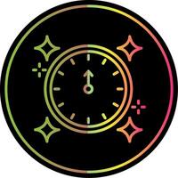 New Year Line Gradient Due Color Icon Design vector