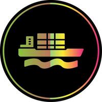 Bulk Carrier Glyph Due Color Icon Design vector
