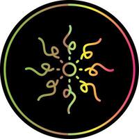 Firework Line Gradient Due Color Icon Design vector