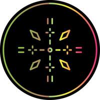 Firework Line Gradient Due Color Icon Design vector