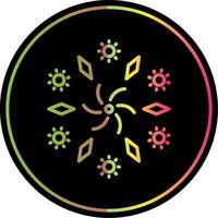 Firework Line Gradient Due Color Icon Design vector