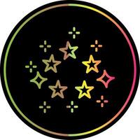 Stars Line Gradient Due Color Icon Design vector