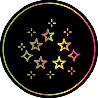 estrellas línea degradado debido color icono diseño vector