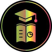 Learning Analytics Glyph Due Color Icon Design vector