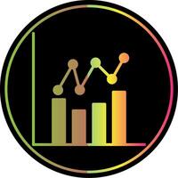 Graphs Glyph Due Color Icon Design vector