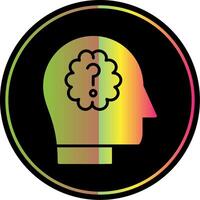 Philosophy Glyph Due Color Icon Design vector