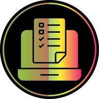 OnLine Circle Multi Circle Testing Glyph Due Color Icon Design vector