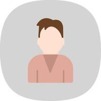 Person Avatar Flat Curve Icon Design vector