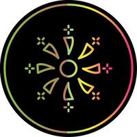 Firework Line Gradient Due Color Icon Design vector