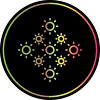 Lights Line Gradient Due Color Icon Design vector