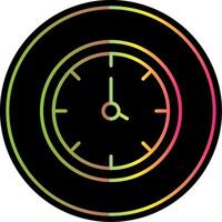 reloj línea degradado debido color icono diseño vector