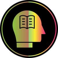 Knowledge Glyph Due Color Icon Design vector