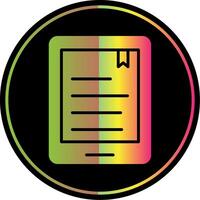 E-Book Glyph Due Color Icon Design vector