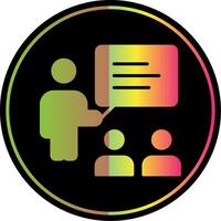Training Courses Glyph Due Color Icon Design vector