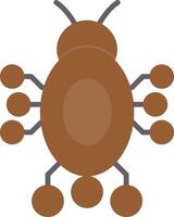 Digital Bug Flat Curve Icon Design vector