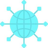 Global Connect Flat Curve Icon Design vector
