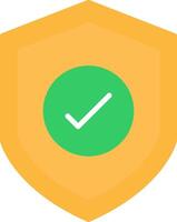 Protection ACtivated Flat Curve Icon Design vector
