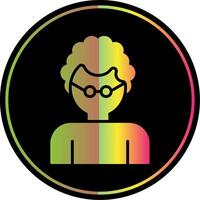Scientist Glyph Due Color Icon Design vector
