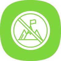 Prohibited Sign Glyph Curve Icon Design vector