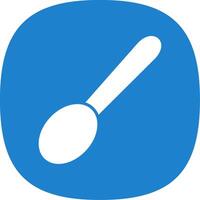 Spoon Glyph Curve Icon Design vector