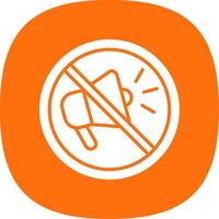 Prohibited Sign Glyph Curve Icon Design vector