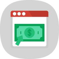 Pay Per click Flat Curve Icon Design vector