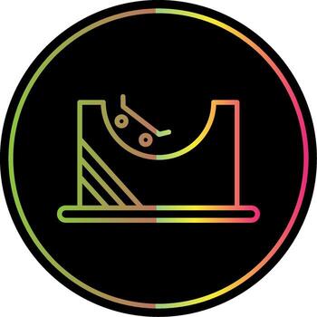 Skate Park Line Gradient Due Color Icon Design vector